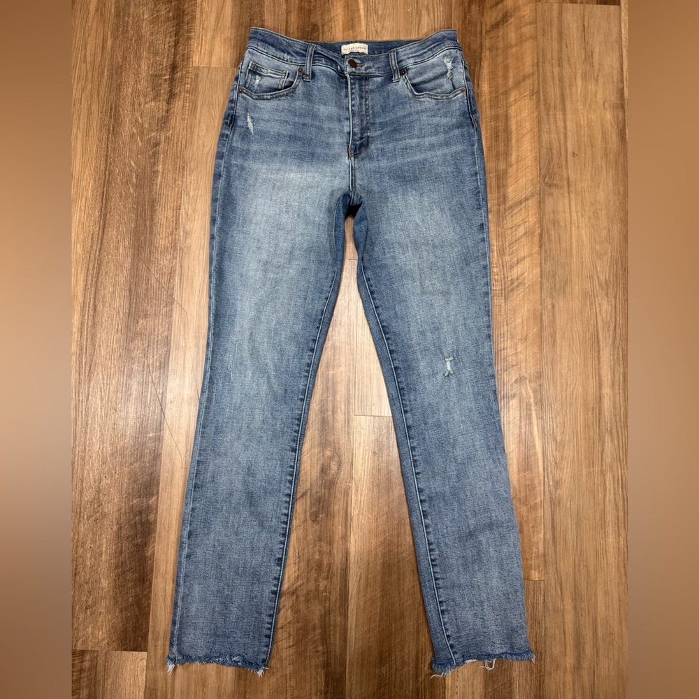 Oliver Logan Denim Crosby Relaxed Taper Straight Jeans, 28x30 Light Distress - Picture 7 of 16